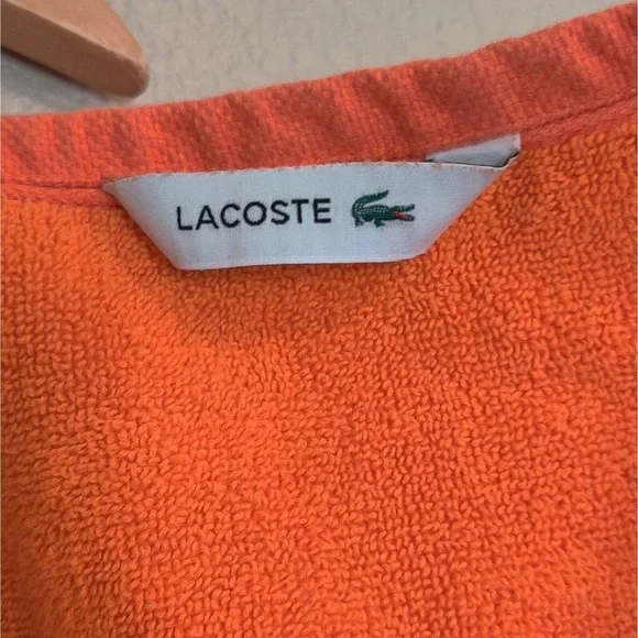 Lacoste Crocodile Logo Orange Cotton Bath Towel 29 x 48 - Picture 5 of 9